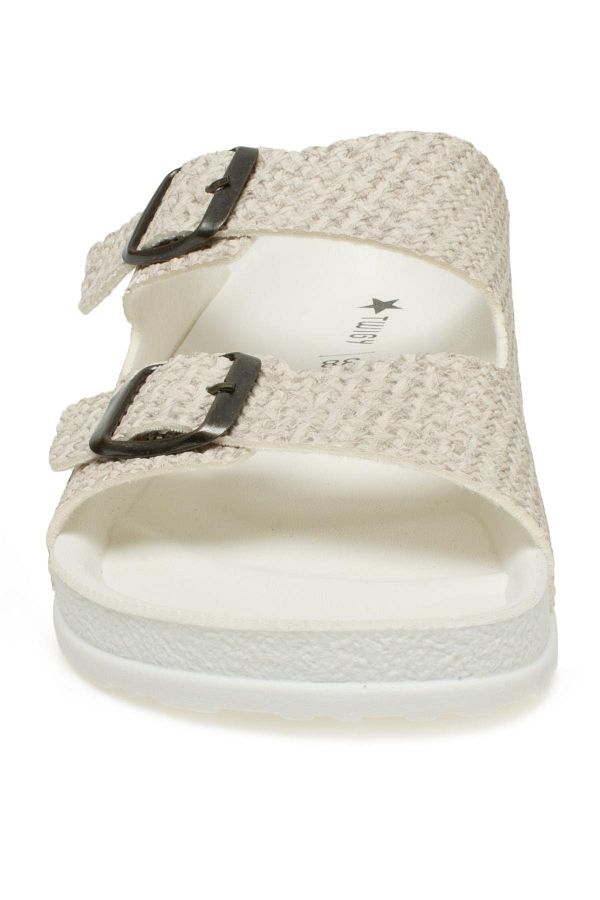 Twigy Twi gy Bb0773 Z Tuli Double Taped Daily White Women s Slippers Trendyol