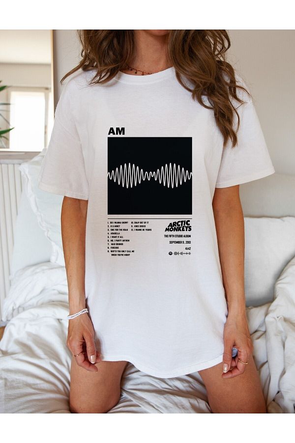 Adrift Arctic Monkeys Am Album Printed Oversize T shirt Trendyol