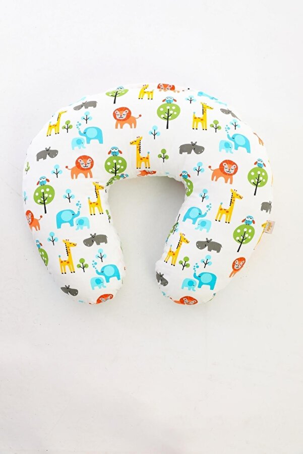 Yada Baby % 100 Pamuklu Kumaştan Poplin Kumaş Astarlı Fermuarlı Emzirme Minderi Ve Bebek Destek Yastığı