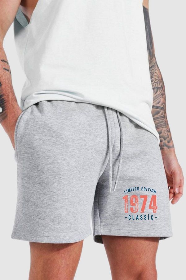RABTEKS-Regular Fit Gray Printed Shorts 1