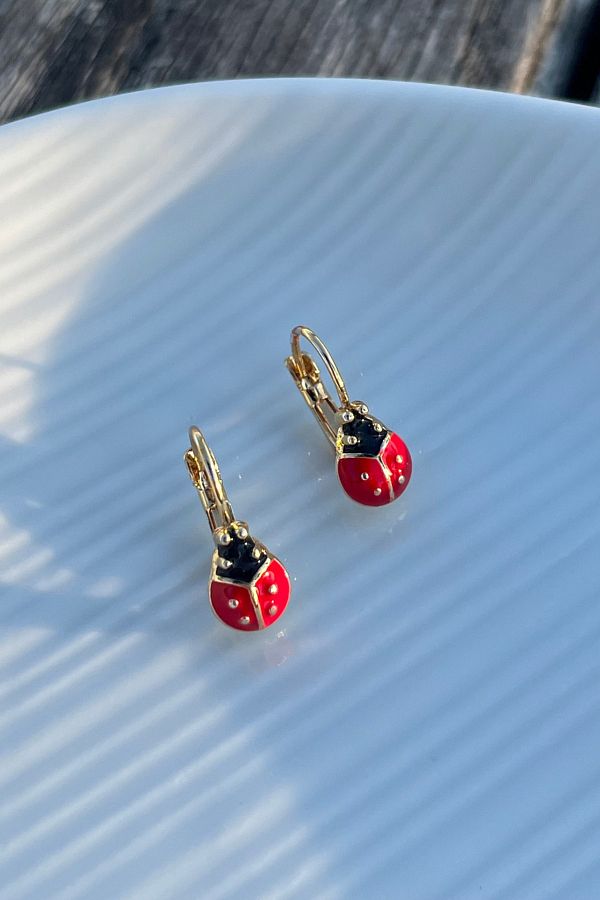Children's ladybug earrings shop