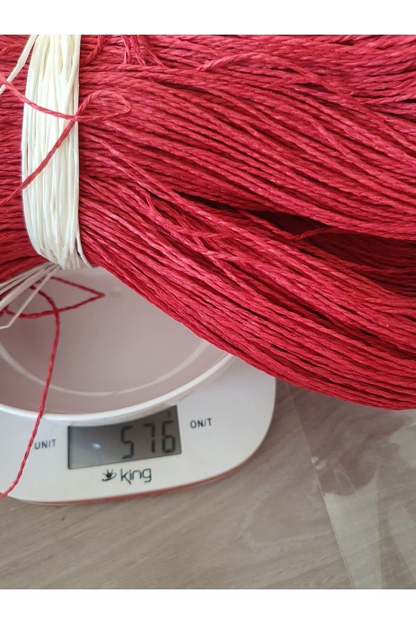 Sifaligurumiler-Paper string 576 gr red hat plate and bag string 1