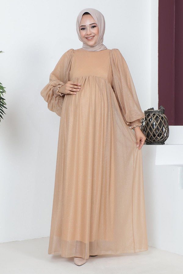 Gold chiffon dress best sale