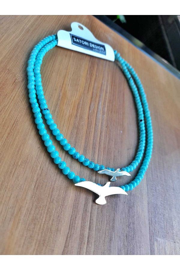Double seagull necklace clearance