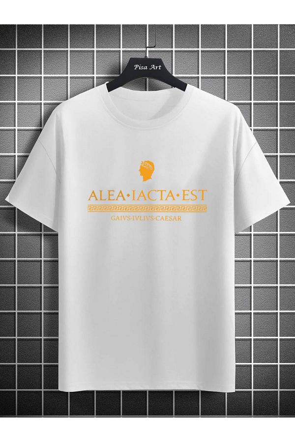 Pisa Art-Alea Iacta Est Julius Caesar Printed Oversize T-Shirt Caesar 1
