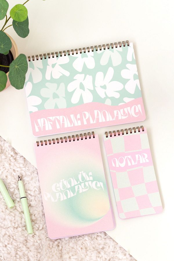Matt Notebook-Spiral Desktop Planner Set of 3 1