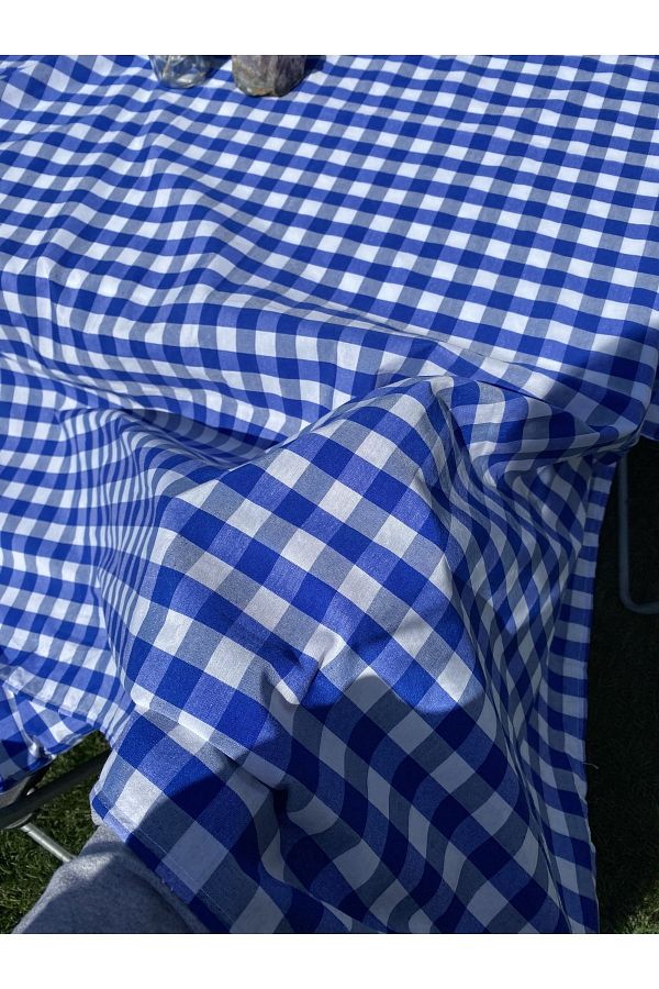 AfgTech-Piti Checkered Table Cloth, Picnic Blanket, Multi-Purpose Blanket 1