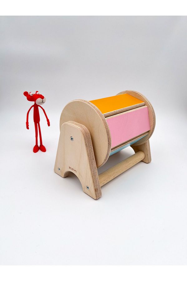 zoziva Montessori Rotating Rainbow Wooden Toy with Sound 6 Month Old Toy Educational Toy for Babies Trendyol
