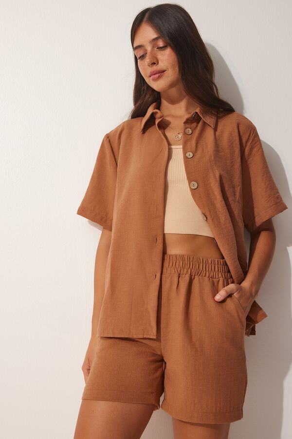 Shorts und hemd set damen clearance
