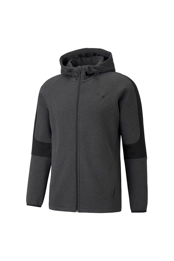 Puma Men s Sweatshirt Dark Gray 585812 07 Evostripe Core Fz Hoodie Trendyol