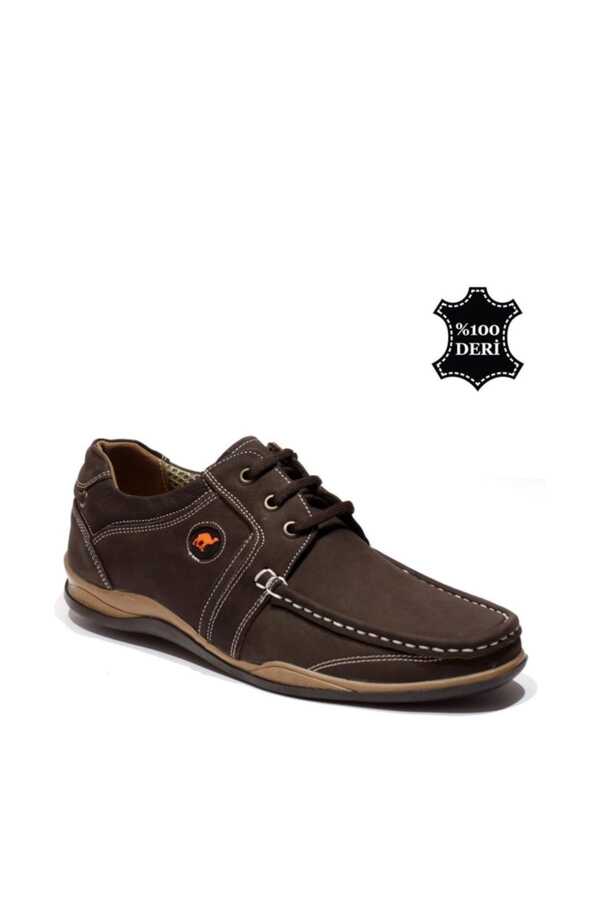 maximoda-Ανδρικά παπούτσια casual από γνήσιο δέρμα Camel Brown PRA- 148166 - 334673 1
