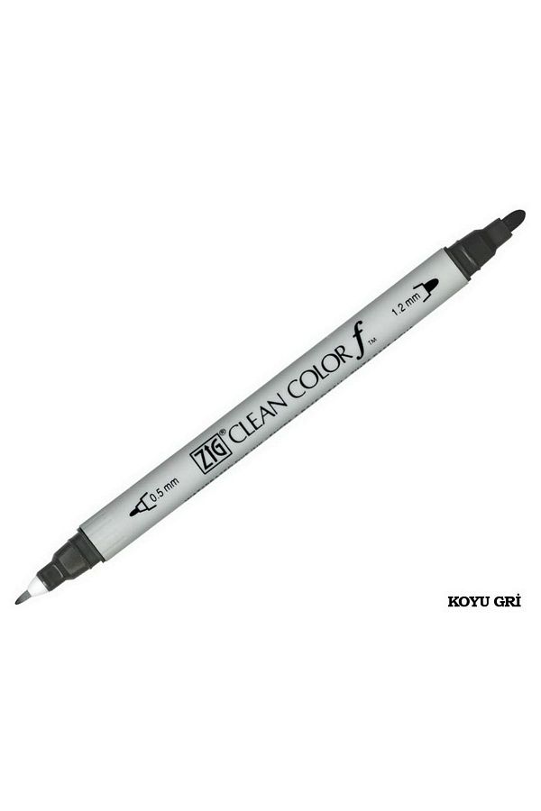 Zig-Clean Color f Double Tip Pen 095 Dark Gray 1