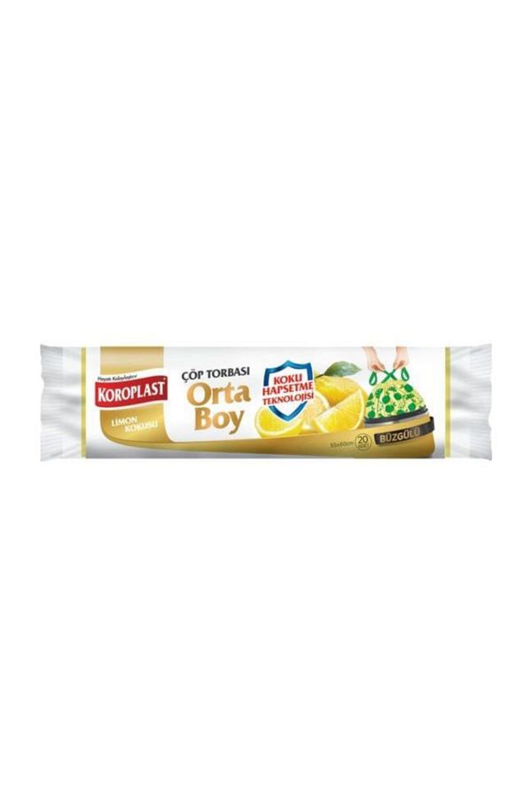 Koroplast-Extra Strong Medium Size Lemon Drawstring Garbage Bag 1