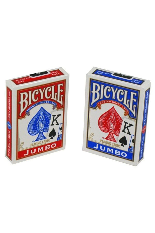 Bicycle-Jumbo Index Red Blue Playing Card Paper 2 Decks 1
