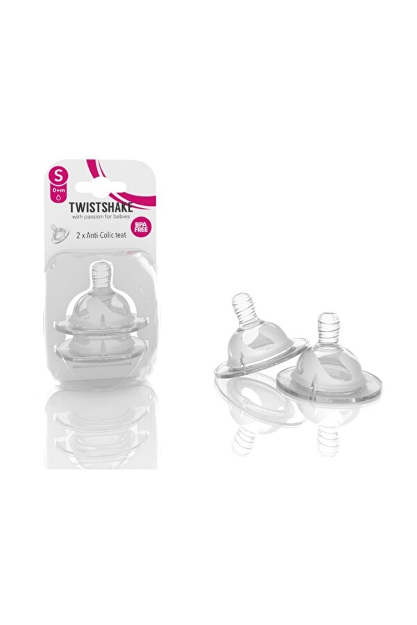 Twistshake Silikon Anti-kolik 2'li Biberon Emziği (small) (0+ Ay)
