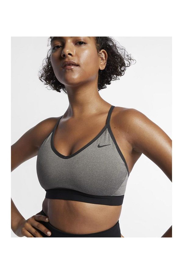 Nike gray sports bra best sale
