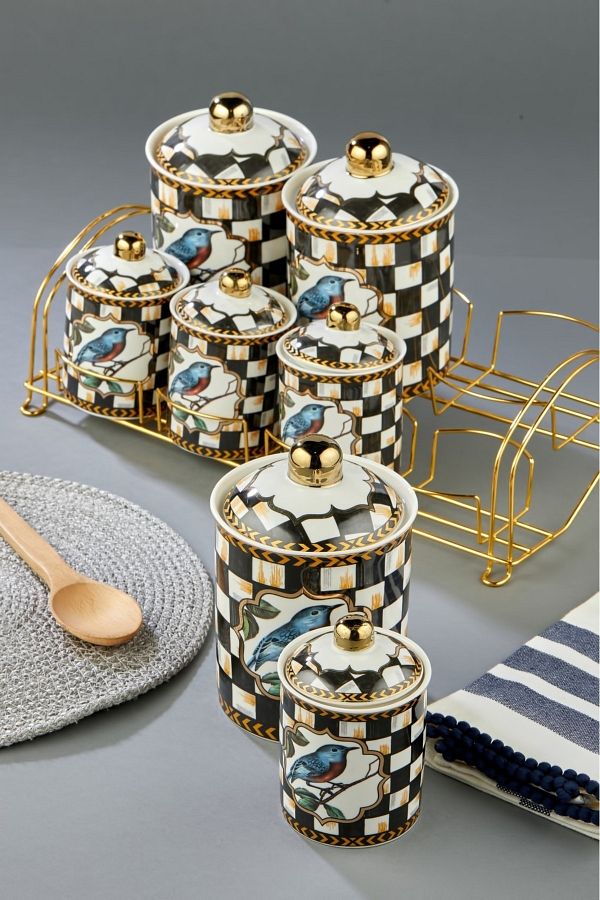 Cooker Flower 7 Piece Porcelain Spice Set Spice Set Trendyol