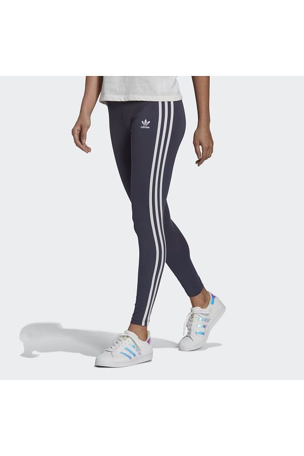 Navy blue 3 stripe adidas leggings deals