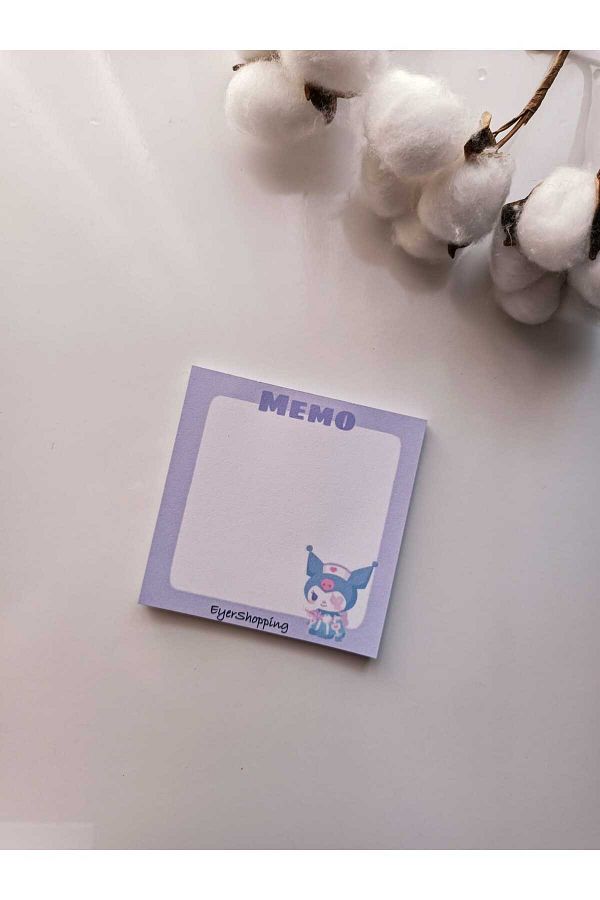 EyER Shoping-Sanrio Hello Kitty Memopad Notepad Memo Pad Pull and Pull Notebook with Glue Purple 1