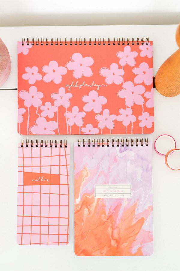 Matt Notebook-Spiral Desktop Planner Set of 3 1