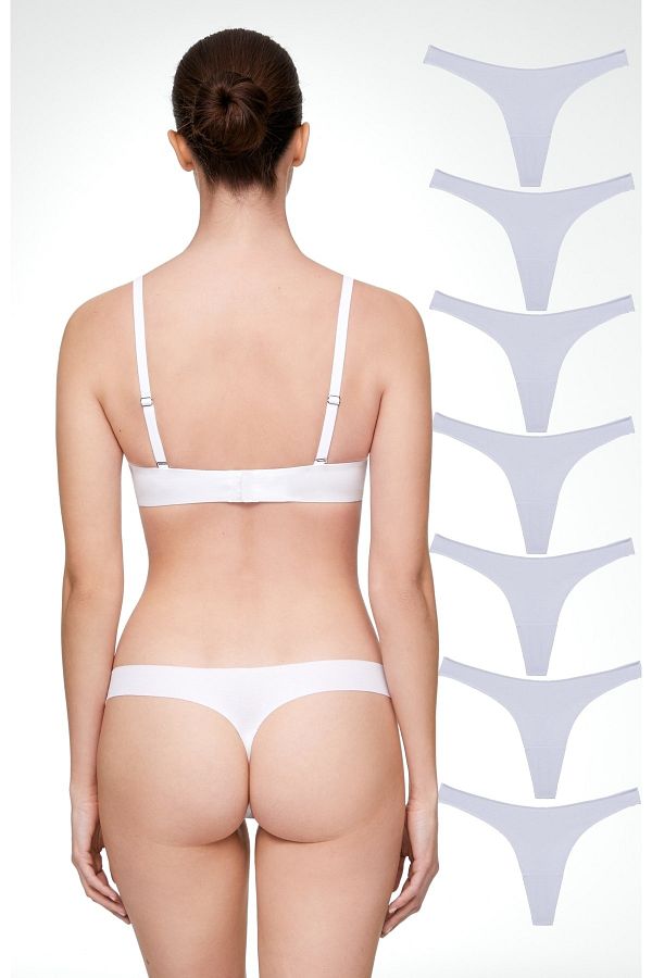 yokyokcollection-Chiloți de damă tanga tăiați cu laser, fără urme, 7 bucăți 1