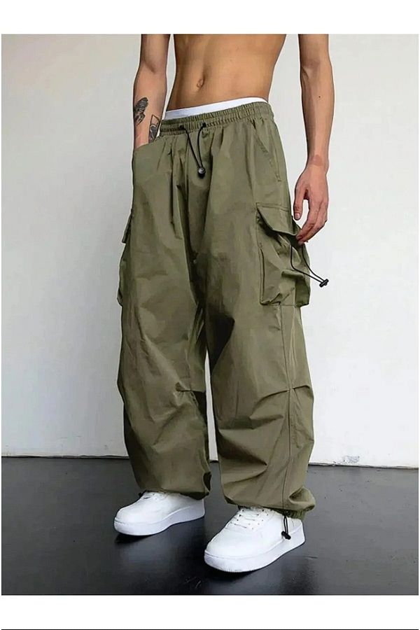 Gofeel Y2K Style Extremely Loose Fit Tactical Baggy Trousers with Cargo Pocket Detail Trendyol