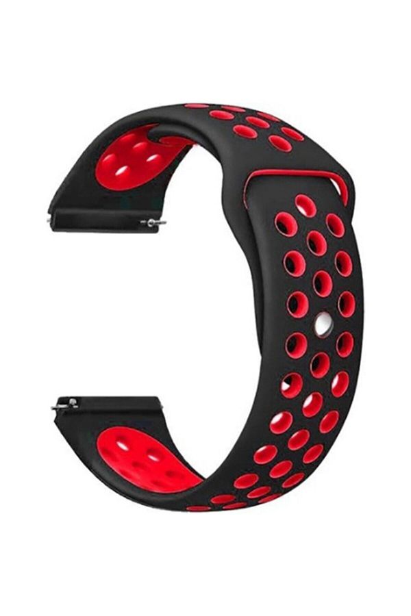 Gpack-QCY Watch GTC Cord Perforated Double Color Silicone Claret Red 1