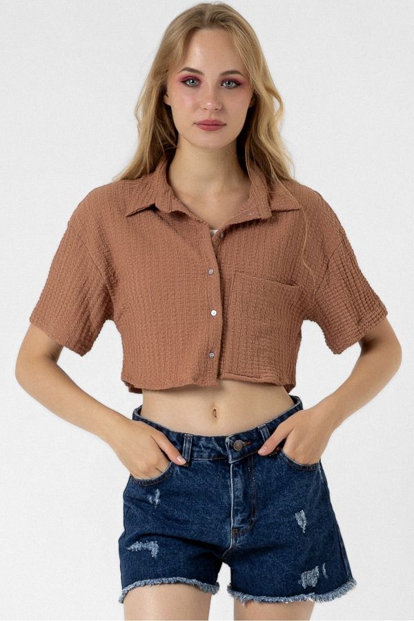 bb butik basic-Cămașă crop Bürümcük 1