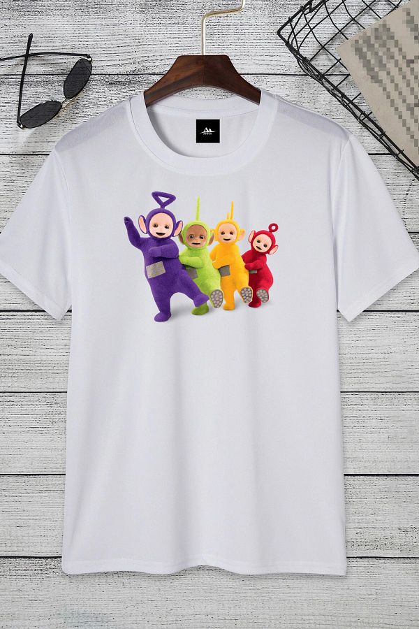 AMMA-Unisex Teletubbies Teletubbies Printed Oversize 100% Cotton Boyfriend T-shirt 1
