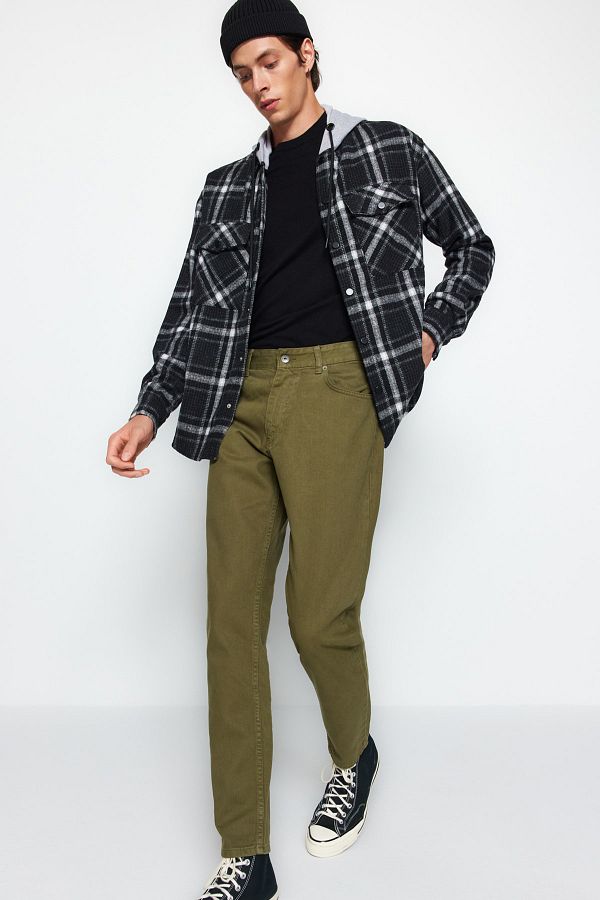 Trendyol Collection-Khaki 100 % Baumwolle Relax Fit Boyfriend Jeans Jeans TMNAW23JE00043 1