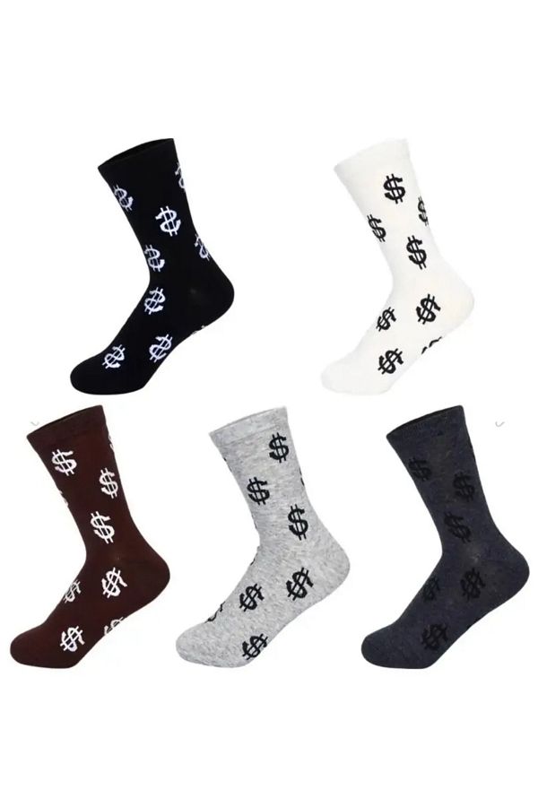 socksbox-5 Pairs Unisex Socks Colorful Patterns 1