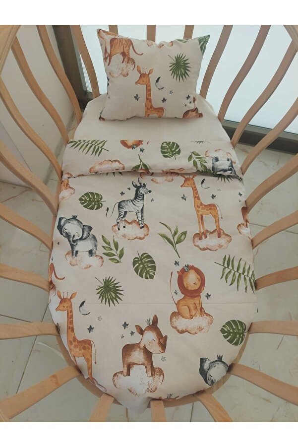 BABYSROSE Sepet Beşik Bebek Yorgan Ve Yastığı 80*50cm