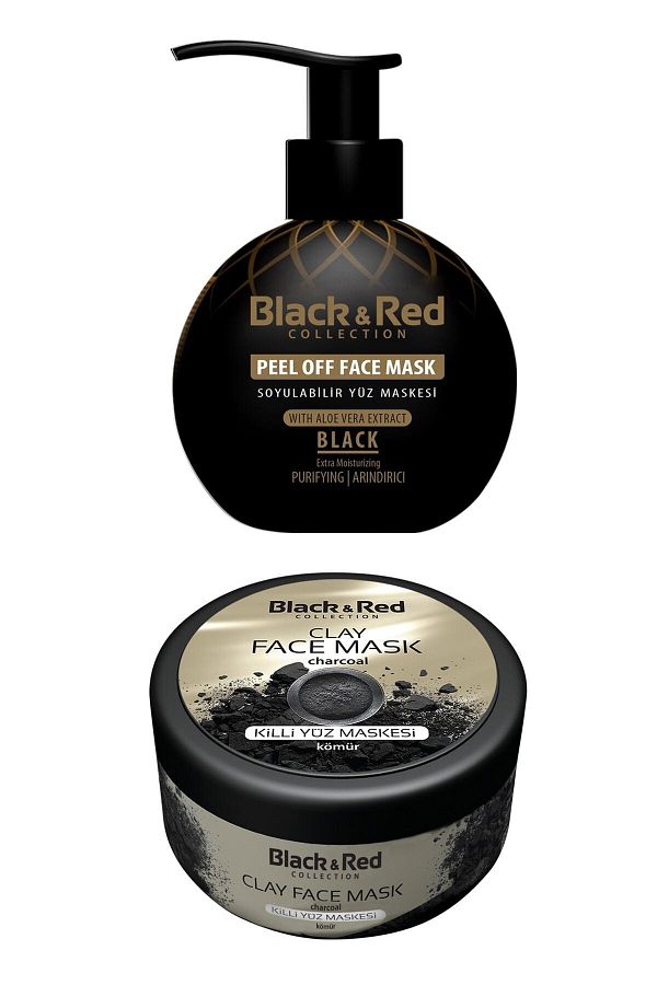 Black Red-Black Red Peel Off Black Face Mask Purifying 250 Ml - Clay Face Mask with Charcoal Extract 400gr 1