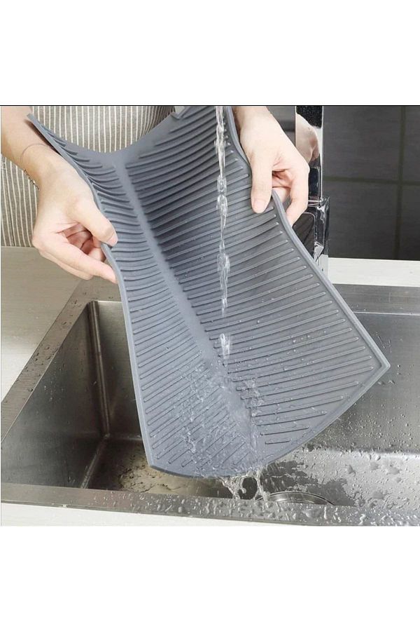 allwear Large Size Gray Silicone Dish Drying Mat Drying Mat Waterproof Silicone Dish Mat Trendyol