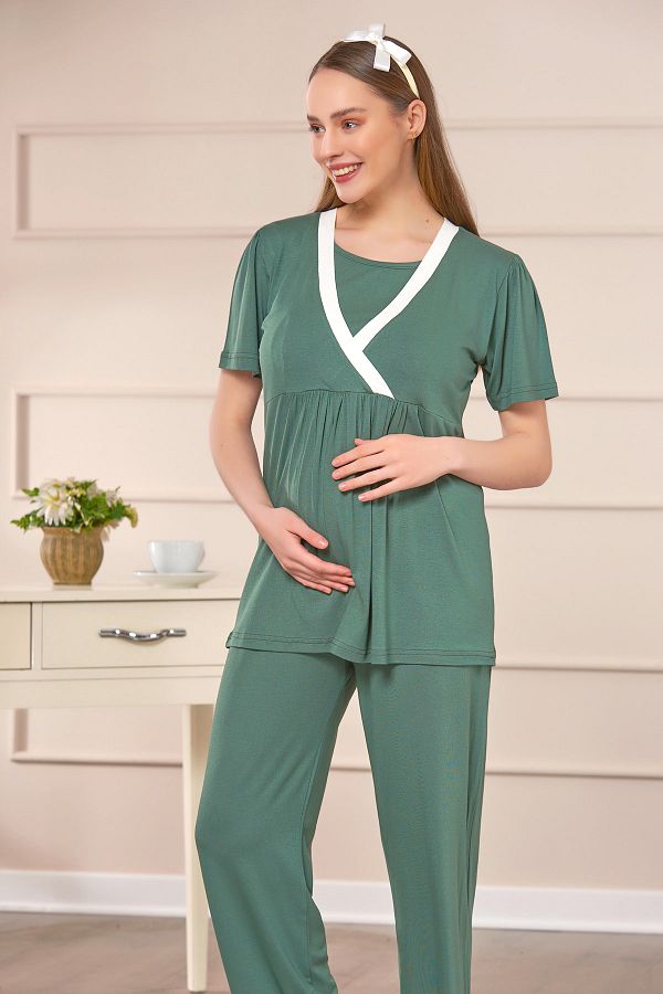 Emose-Secret Breastfeeding Maternity Pregnant Pajama Set 1