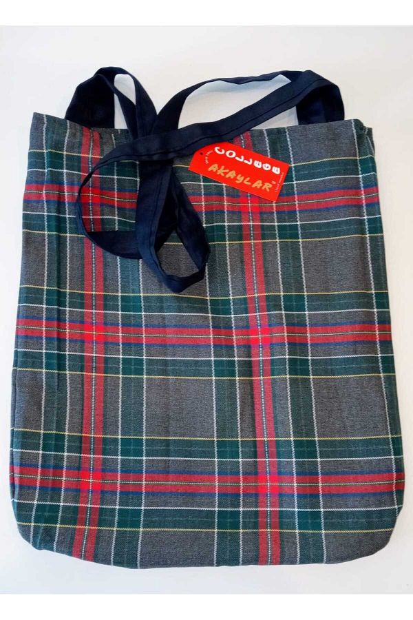 AKAYLAR PLAIDED DOUBLE SIDED WATERPROOF SHOULDER BAG Trendyol