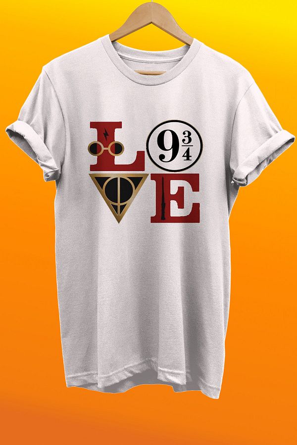 remonz Harry Potter Love Printed 100 Cotton Oversize T shirt Plus Size T Shirt Trendyol