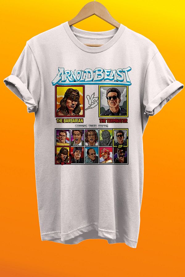 remonz-Arnold Schwarzenegger Printed 100% Cotton Basic T-shirt Regular Size T-Shirt 1