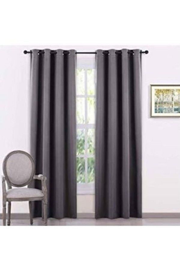 Evcimenhome-Gray Rustic Curtain 1