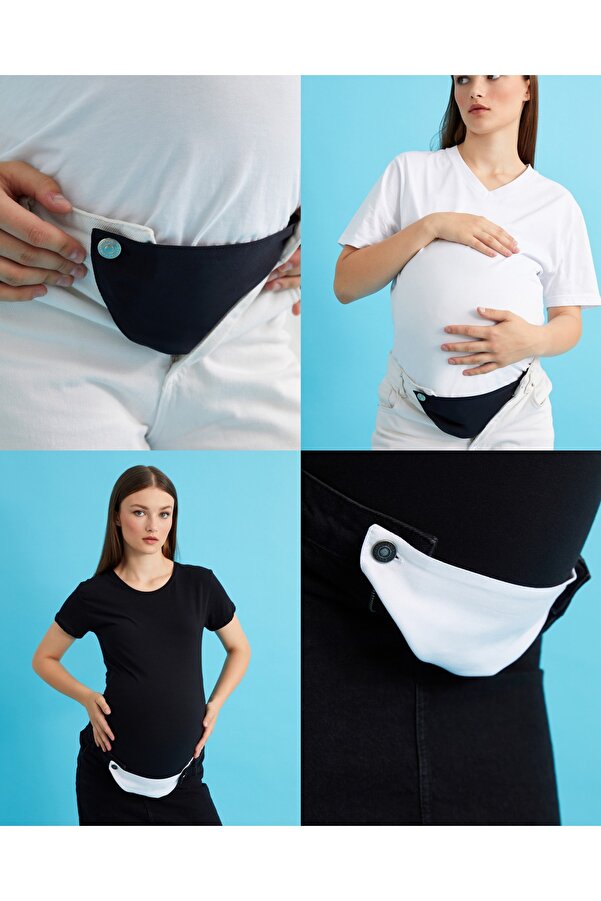 mirach 2’li Set Hamile Büyük Beden Pantolon Etek Bel Genişletici Parça 2 Adet