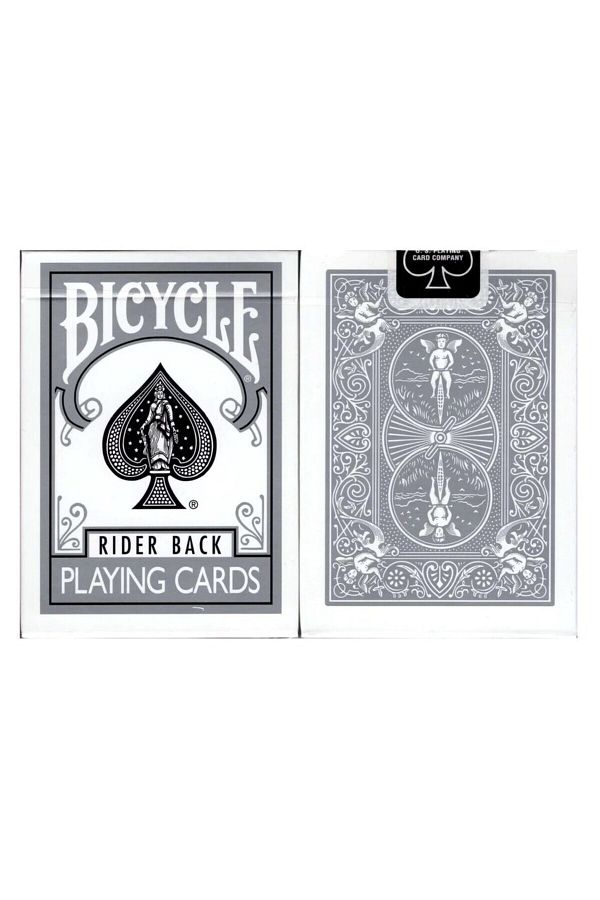 OyuncaklarUlkesi Bicycle Standard Index Gray Silver Rider Back Game Card Playing Cards Deck Trendyol