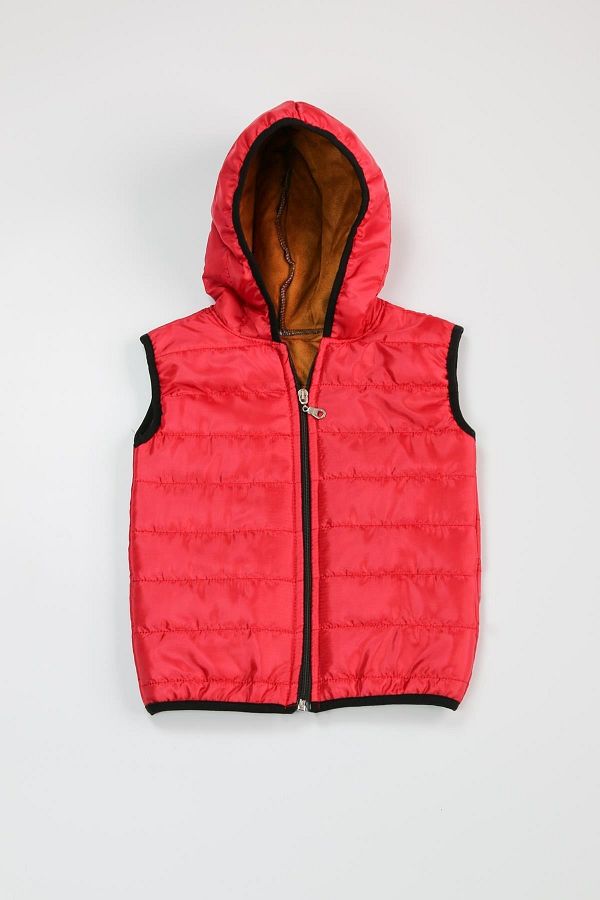 Kids red puffer vest store