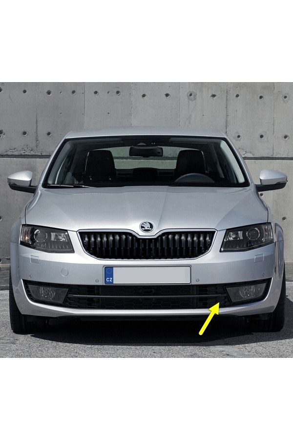 PLASTECH-Skoda Octavia 3 A7 2013-2017 Front Bumper Left Fog Light Frame Honeycomb Grille 5e0807681 1