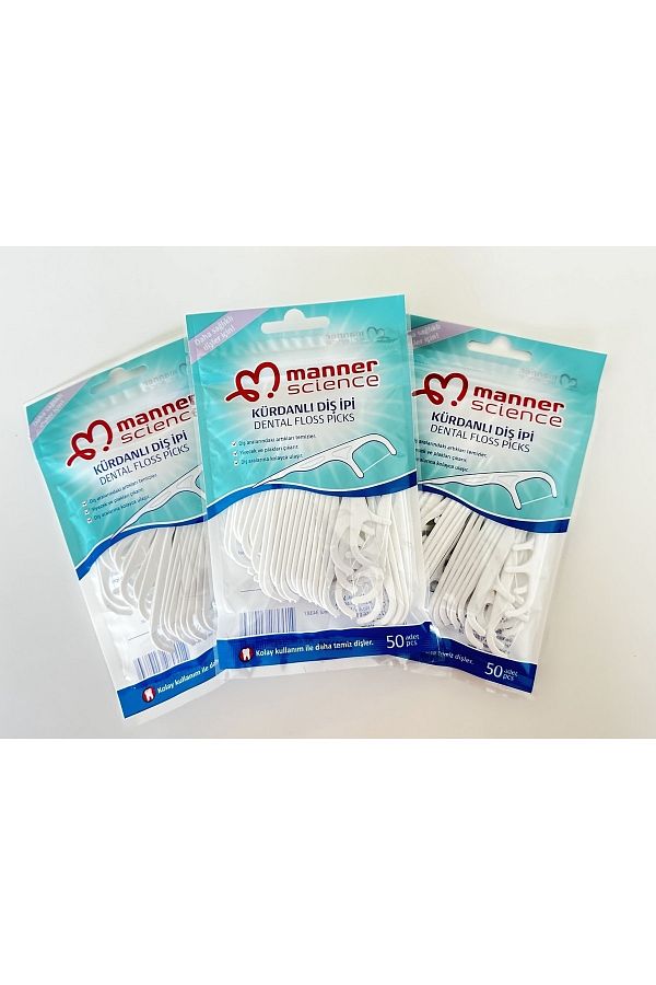Manner Science-خيط تنظيف الأسنان مع مسواك 1