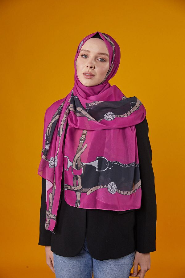 Differenza-شال بنمط حزام - فوشيا 1