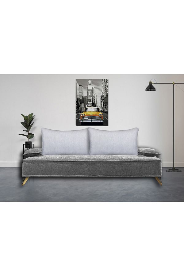 AYPETEKS Light Gray Linen Piping Sofa Back Throw Pillow Cover Garden Set Cover Large Size Throw Pillow Cover Trendyol