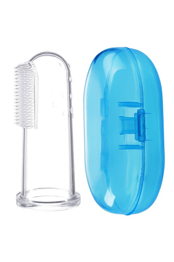 BEYZANA Bebek Parmak Şekilli Diş Fırçası Silikon Hijyenik Kutulu Yumuşak Diş Fırçası Bebek Diş Fırçası