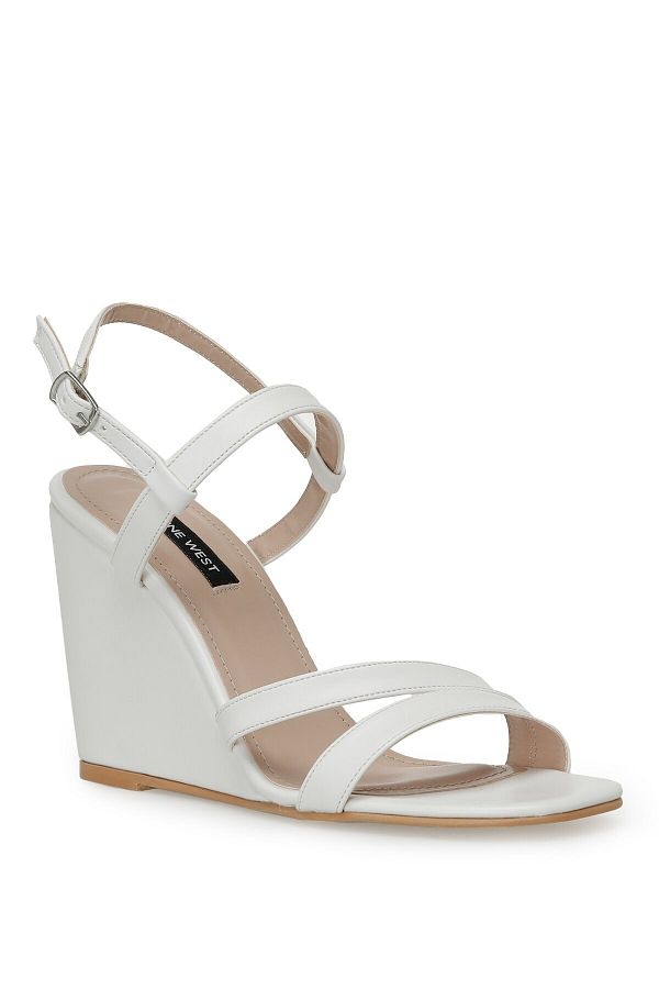 Nine west white wedge sandals online