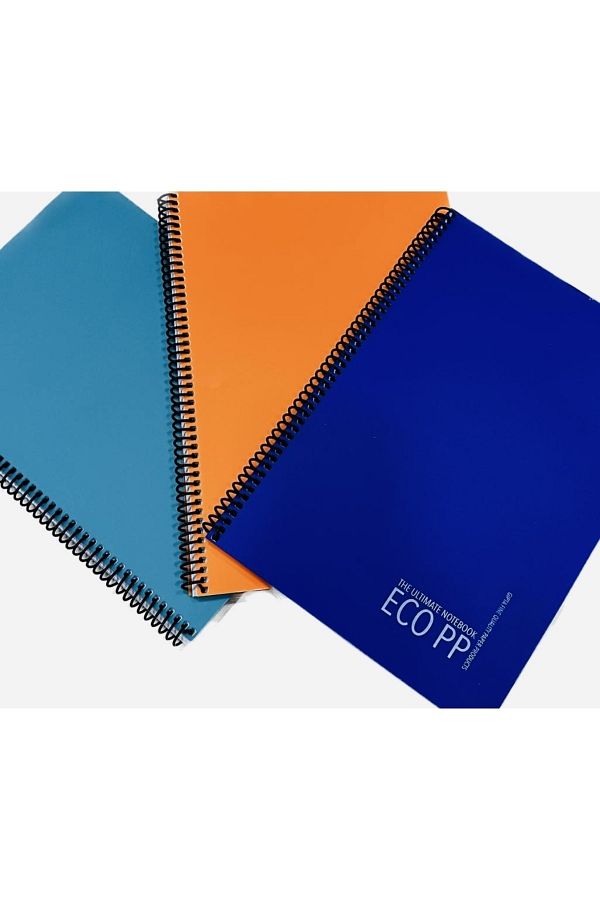 karinabest-Gıpta Eco Pp Ultimate Notebook Set of 3 80 Sheets Checkered A4 Spiral School Notebook Set 1