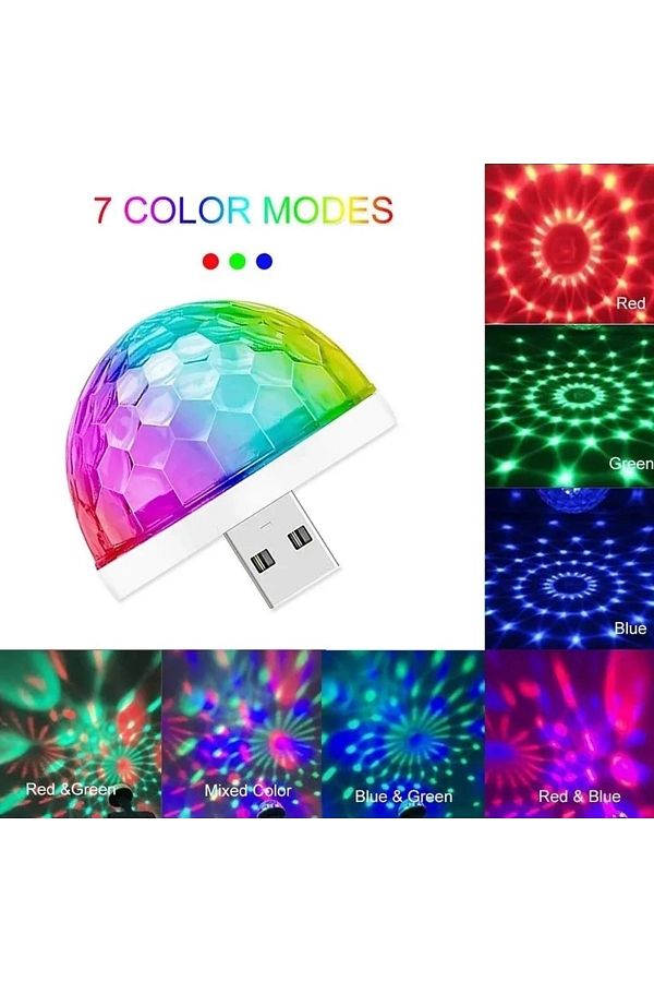 Bakmakistersen-Mini Disco Ball with USB Port - Music and Sound Sensitive, Android Party 1
